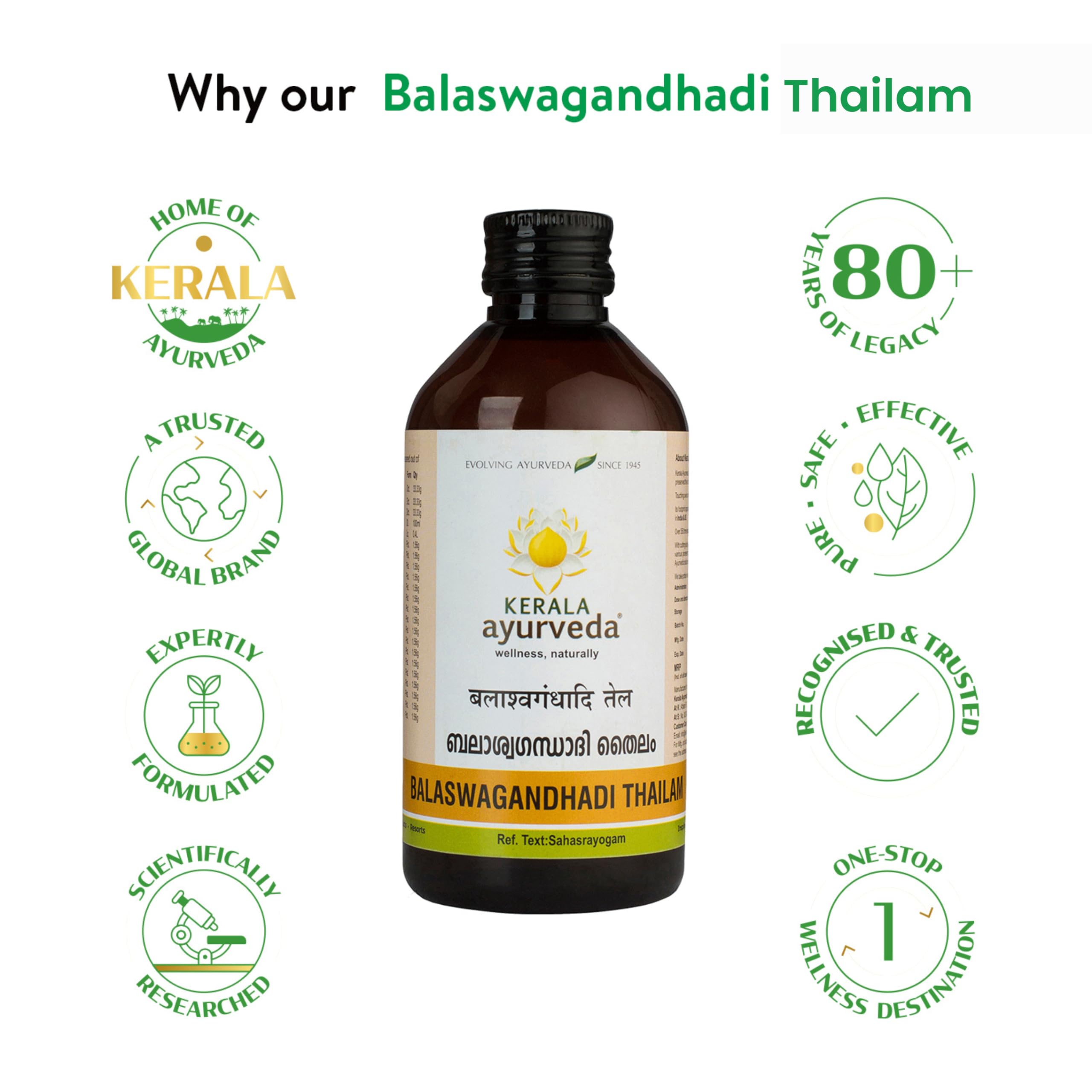 KERALA ayurveda Balaswagandhadi Tailam 200ml – view 5