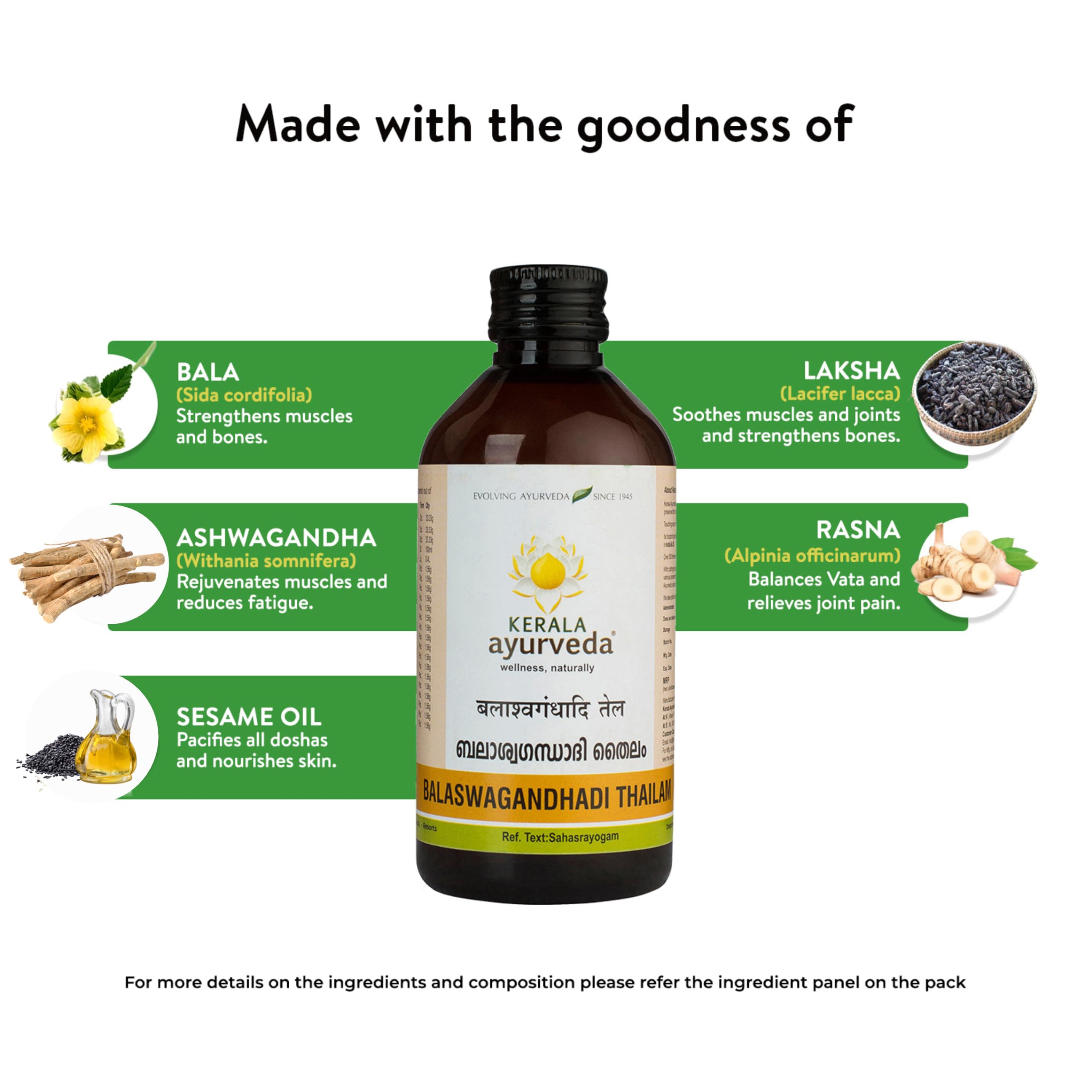KERALA ayurveda Balaswagandhadi Tailam 200ml – view 6