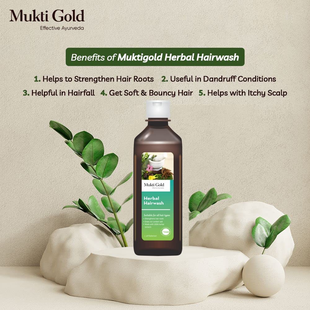 Axiom Muktigold Herbal Hairwash 200ml(Pack of 4) -Amla, Reetha, Shikakai, Bhringraj Premium, Herbal, Natural & Ayurvedic Shampoo SLS & Paraben Free – view 6