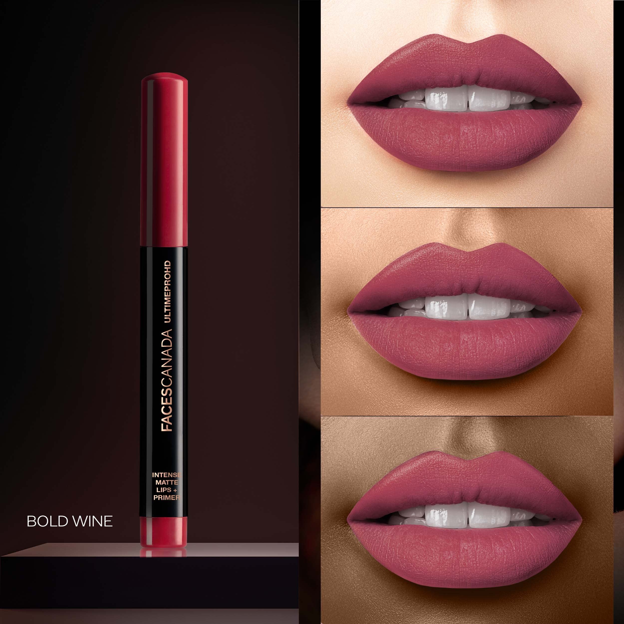 FACES CANADA Ultime Pro HD Intense Matte Lips + Primer - Bold Wine 11, 1.4g – view 2