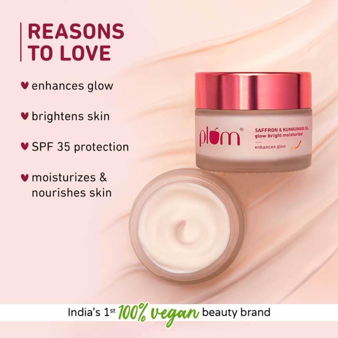 Plum Saffron & Kumkumadi Oil SPF 35 Daily Glow Bright Moisturizing Cream 50g – view 2