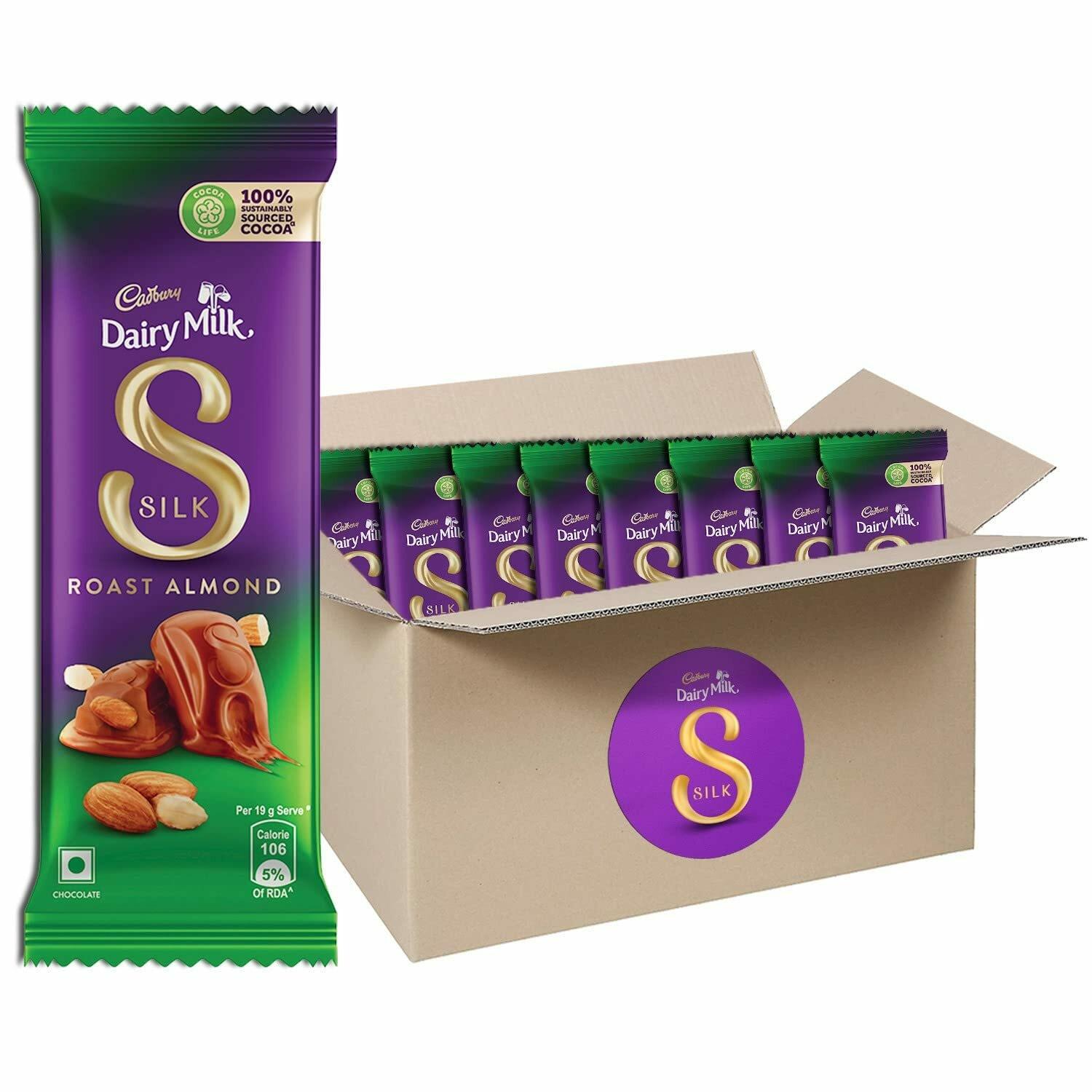 Cadbury Dairy Milk Silk almond gift pack and pink teddy bear