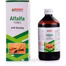 Jhactions homeopathic alfalfa ginseng syrup bottle 450 mL pack shot