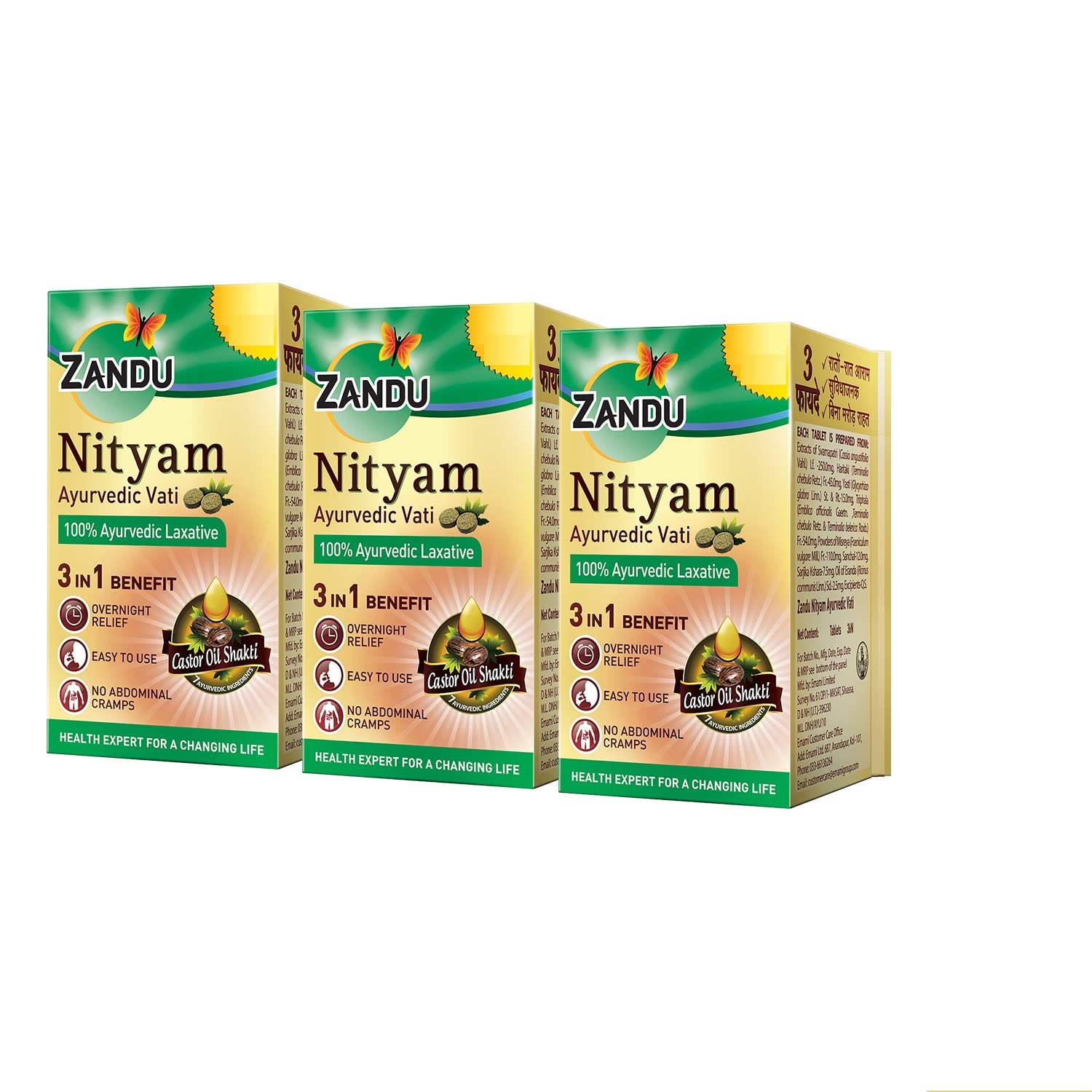 Zandu Nityam laxative tablets bottle pack of three