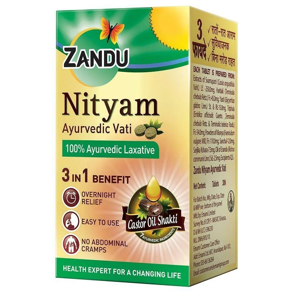 Zandu Nityam Ayurvedic Vati 30 Tablets – view 2