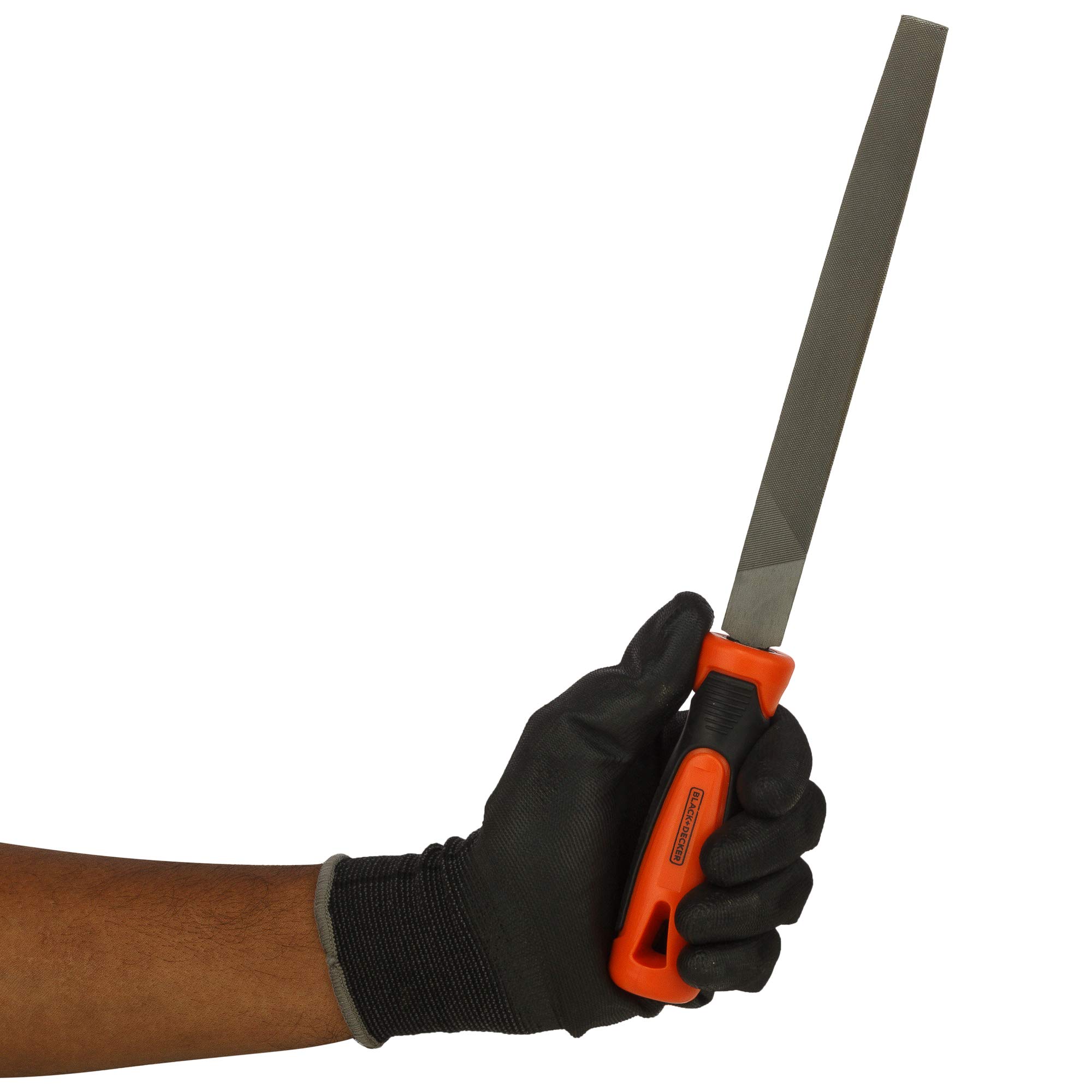 BLACK+DECKER BDHT22146 Steel 200mm 2nd Cut Half Round File (Orange) – view 6