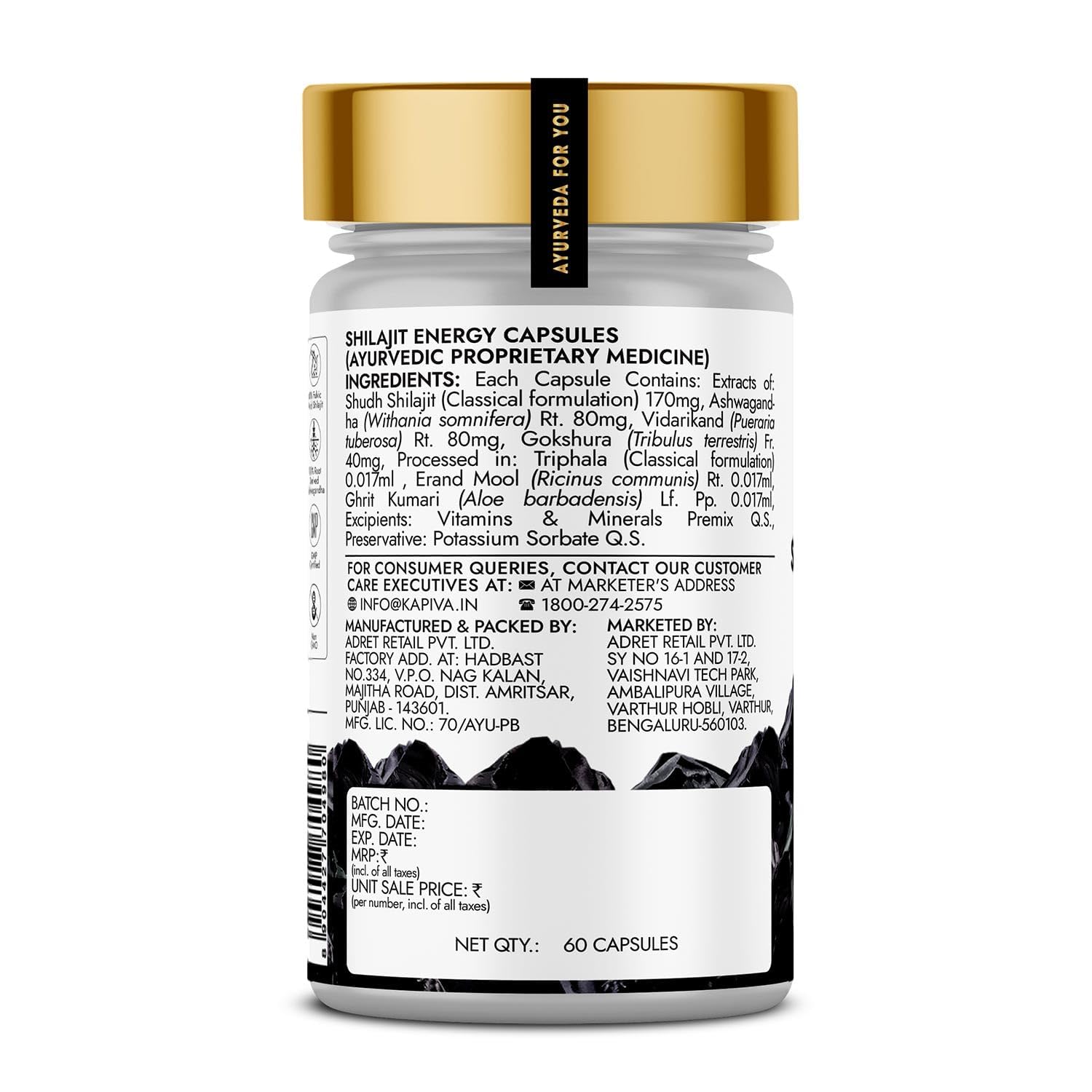 Kapiva Shilajit/Shilajeet Energy 60 Capsules – view 8