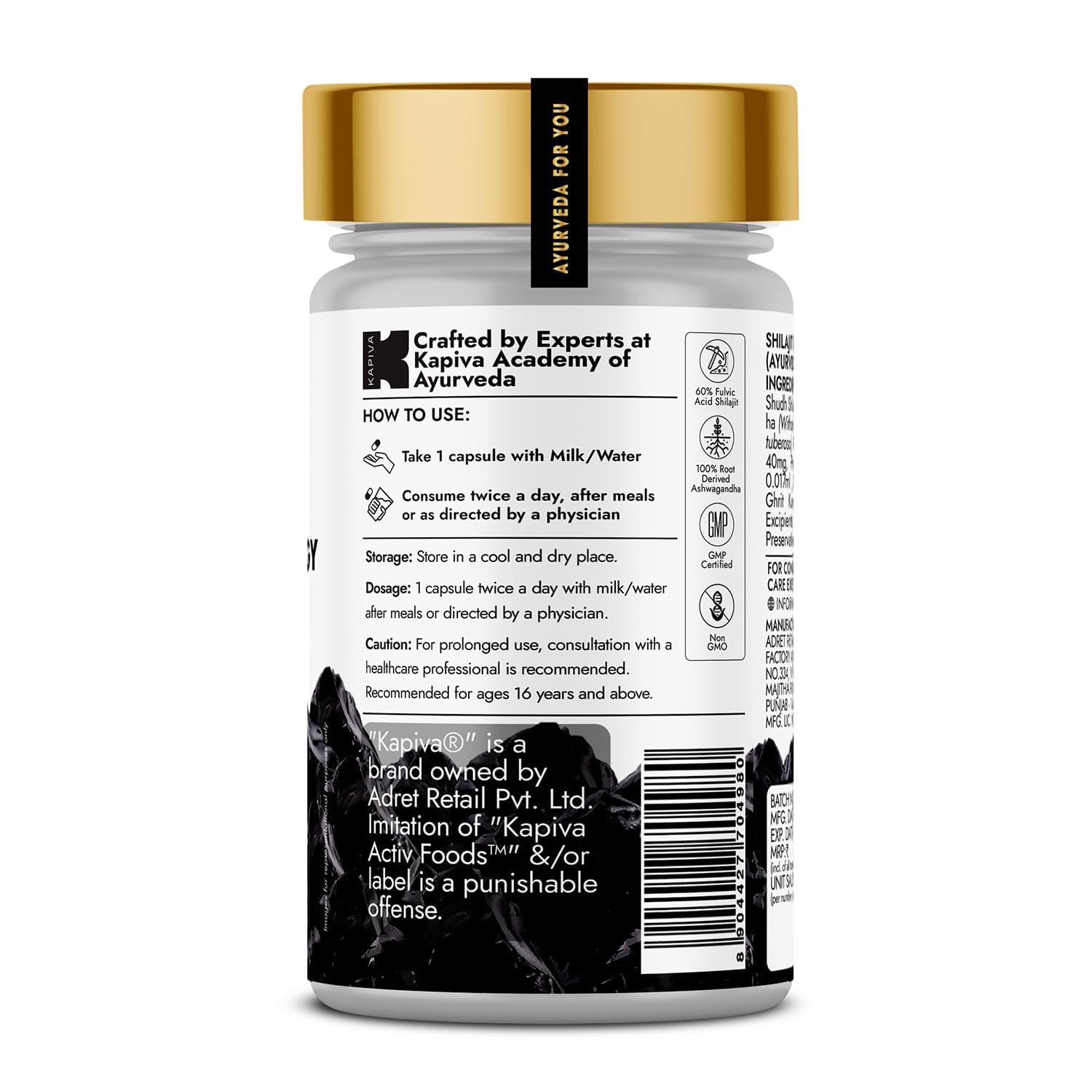 Kapiva Shilajit/Shilajeet Energy 60 Capsules – view 9