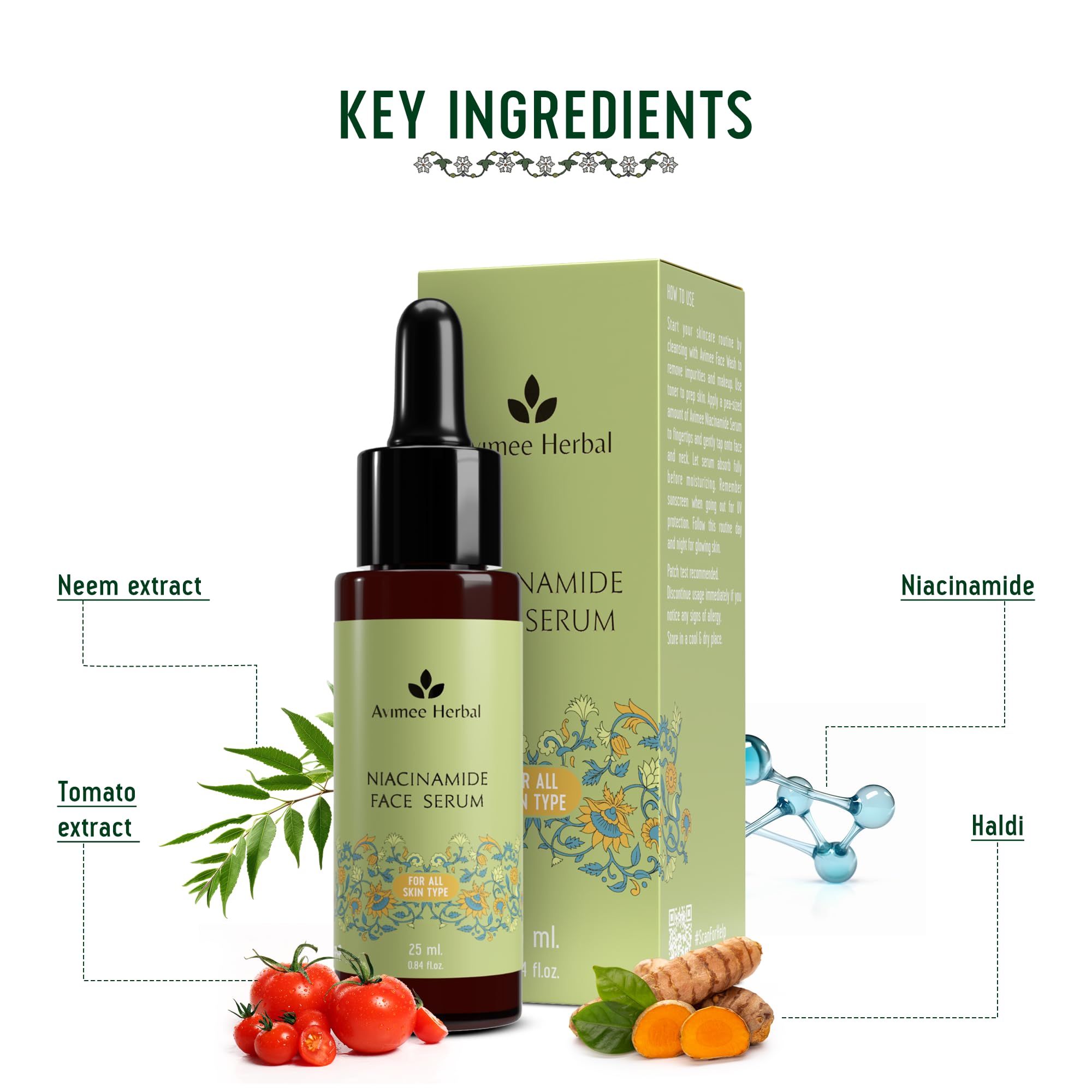 Avimee Herbal 10% Niacinamide Face Serum with Hyaluronic Acid – view 3