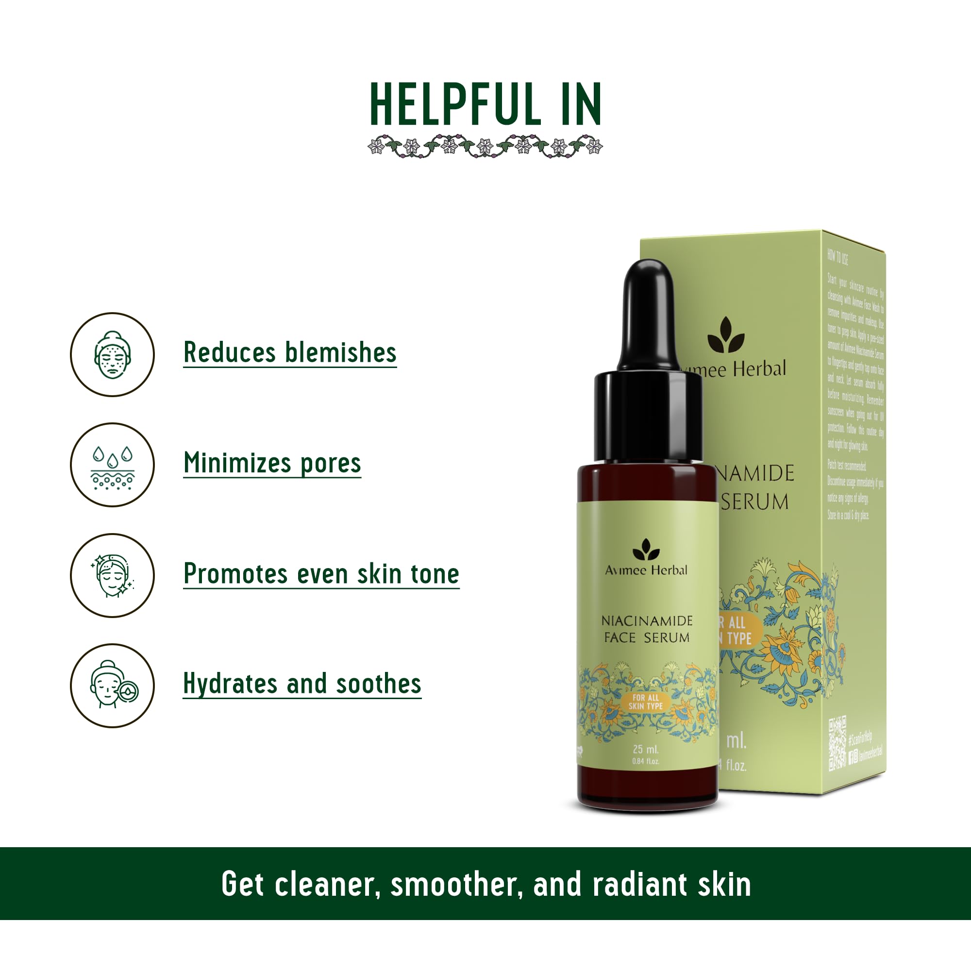 Avimee Herbal 10% Niacinamide Face Serum with Hyaluronic Acid – view 5