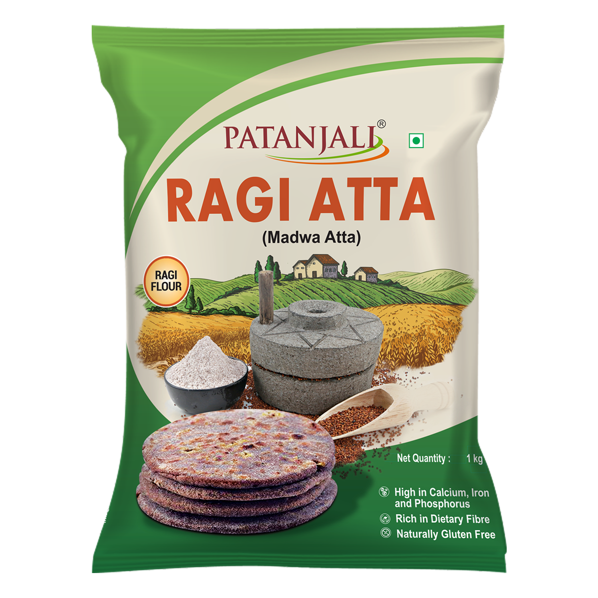 Patanjali Ragi Atta 1 kg – view 1