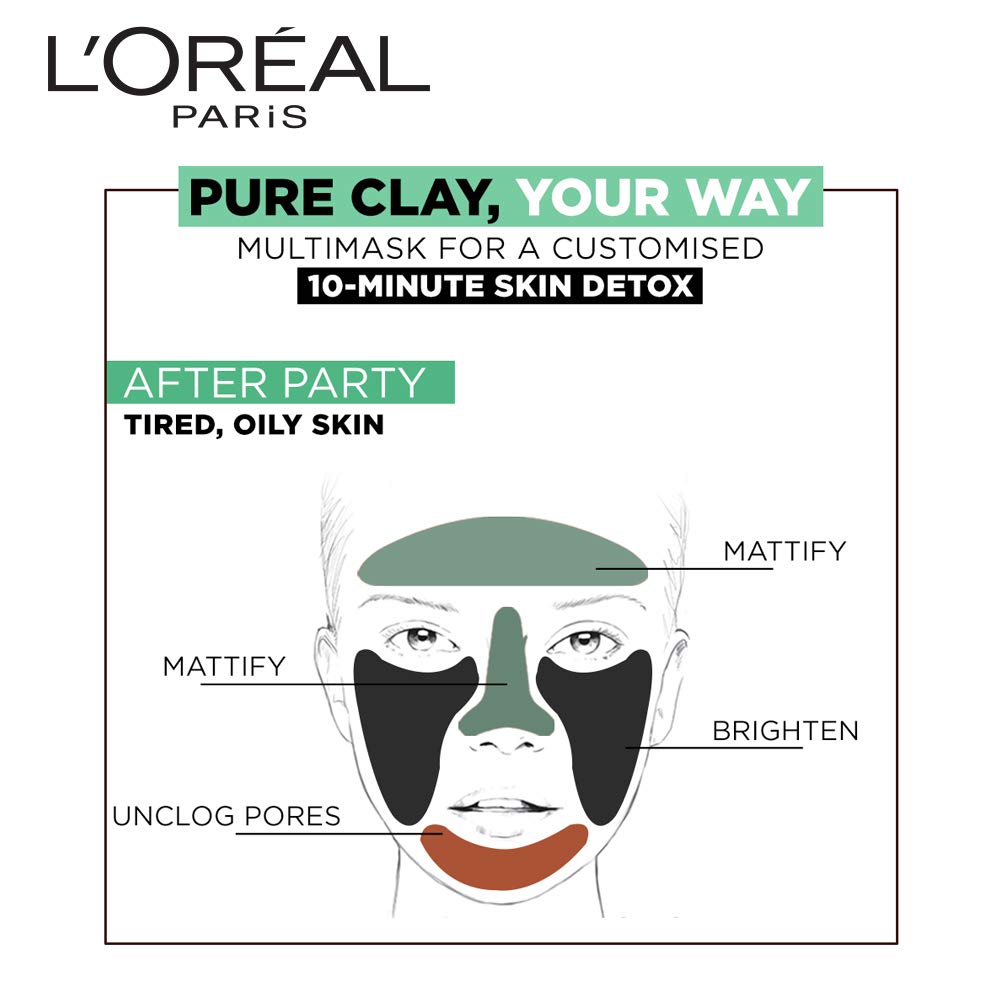 L'Oreal Paris Pure Clay Mask, Exfoliate & Refine Pores, 48ml – view 4