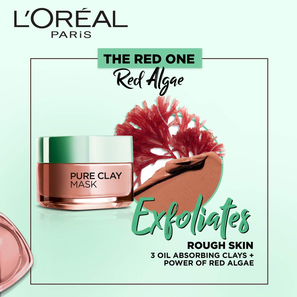 L'Oreal Paris Pure Clay Mask, Exfoliate & Refine Pores, 48ml – view 5