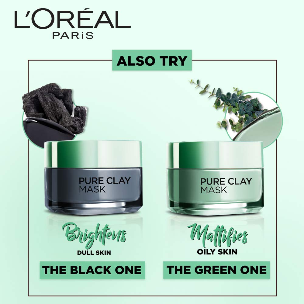 L'Oreal Paris Pure Clay Mask, Exfoliate & Refine Pores, 48ml – view 6