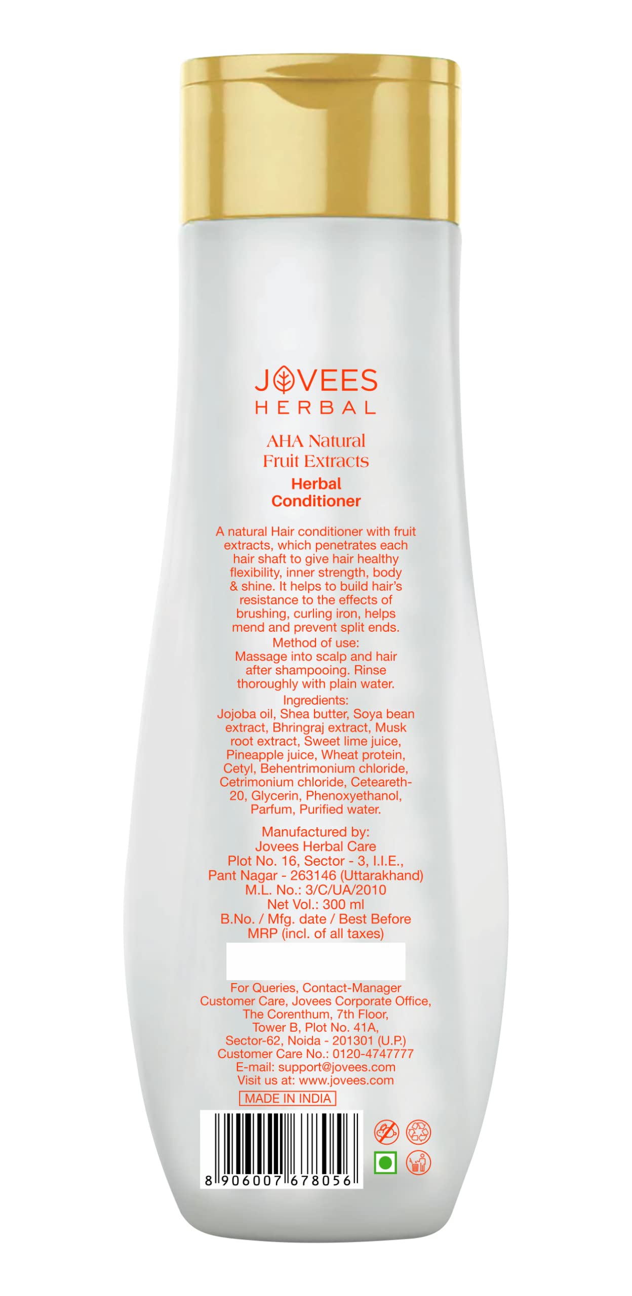 Jovees Herbal AHA Natural Fruit Extracts Conditioner – view 2