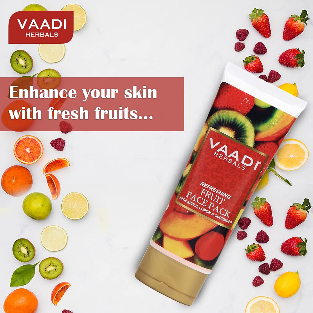 Vaadi Herbals Refreshing Fruit Pack with Apple Lemon and Cucumber, 120gx2 – view 2