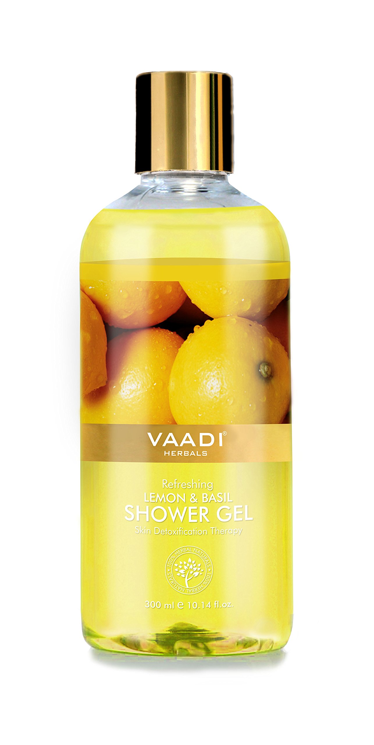 Vaadi Herbals Shower Gel, Refreshing Lemon and Basil, 300ml – view 2