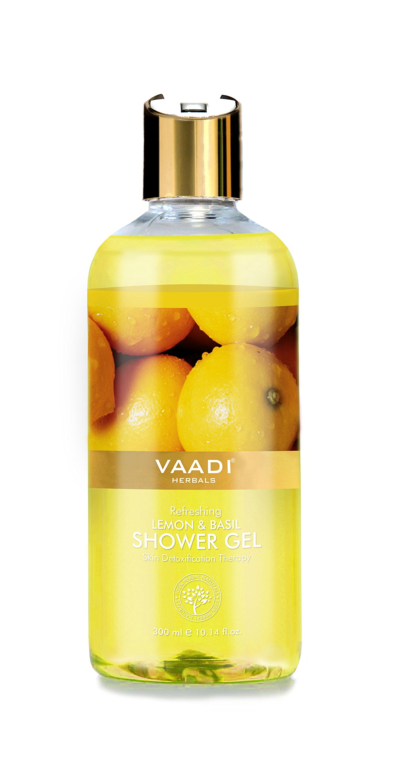 Vaadi Herbals Shower Gel, Refreshing Lemon and Basil, 300ml – view 3