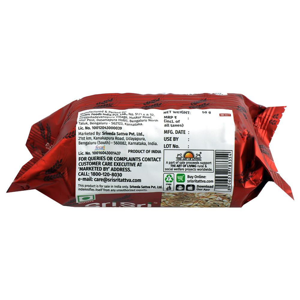 Sri Sri Tattva Digestive Cookies - Teatime Snack, For Diet Conscious, 50 g – view 3