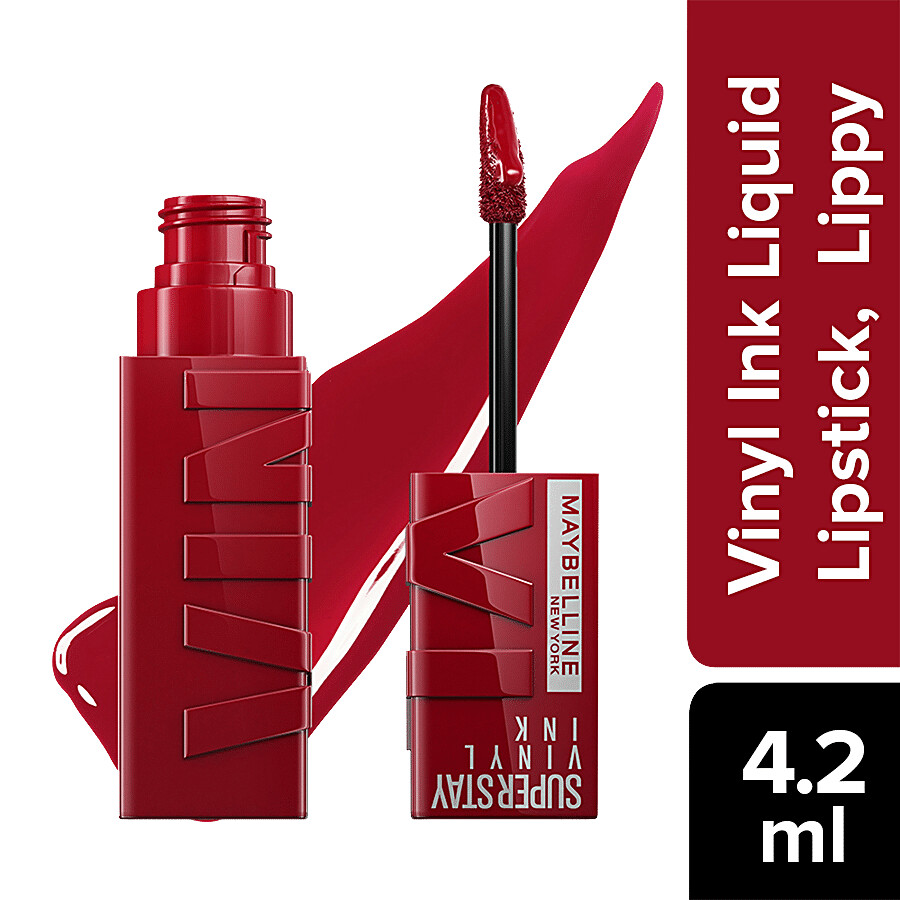 Maybelline New York Superstay Vinyl Ink Liquid Lipstick - High Shine, Long-Lasting, Smudge Proof 4.2 ml