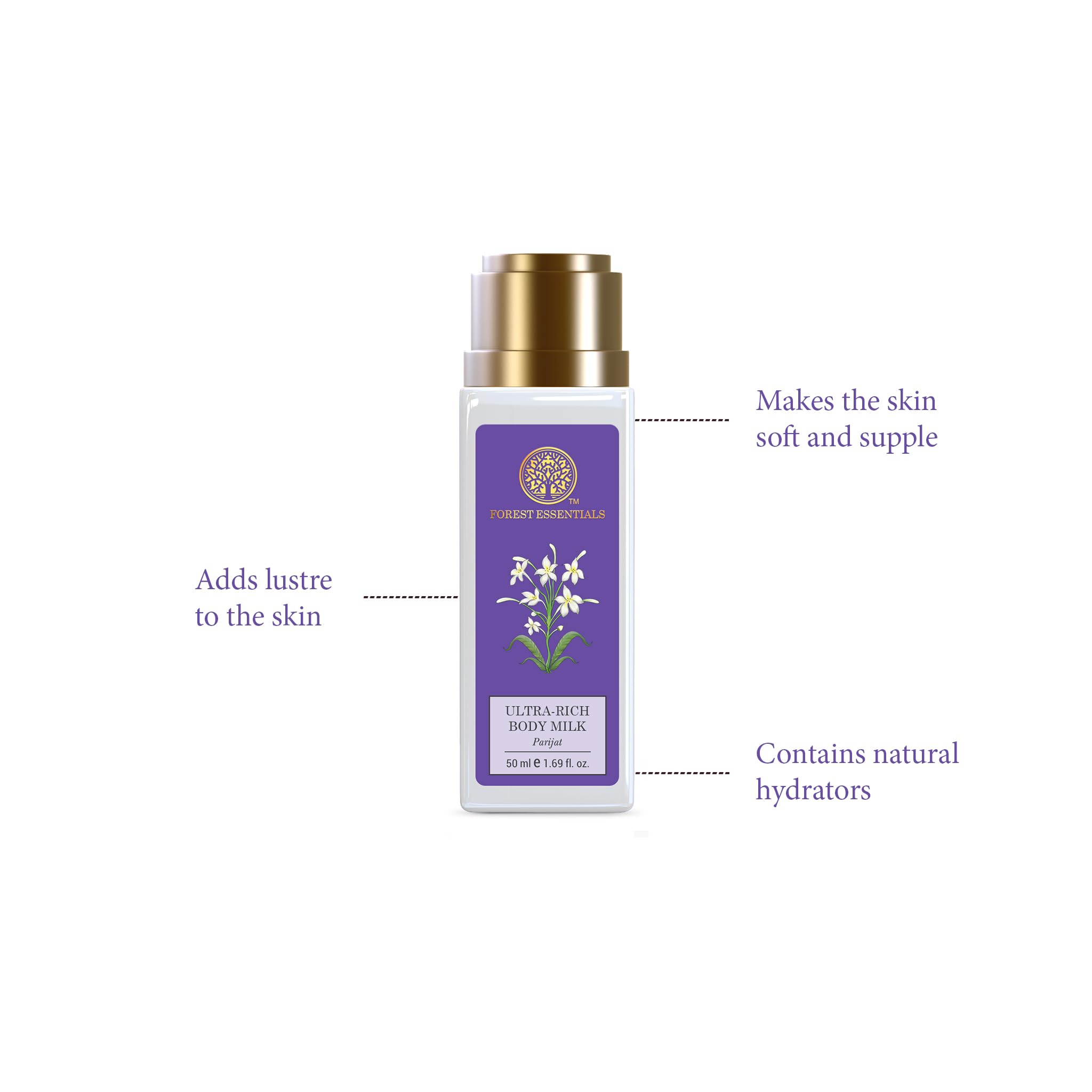 Forest Essentials Ultra Rich Body Milk Parijat – view 3