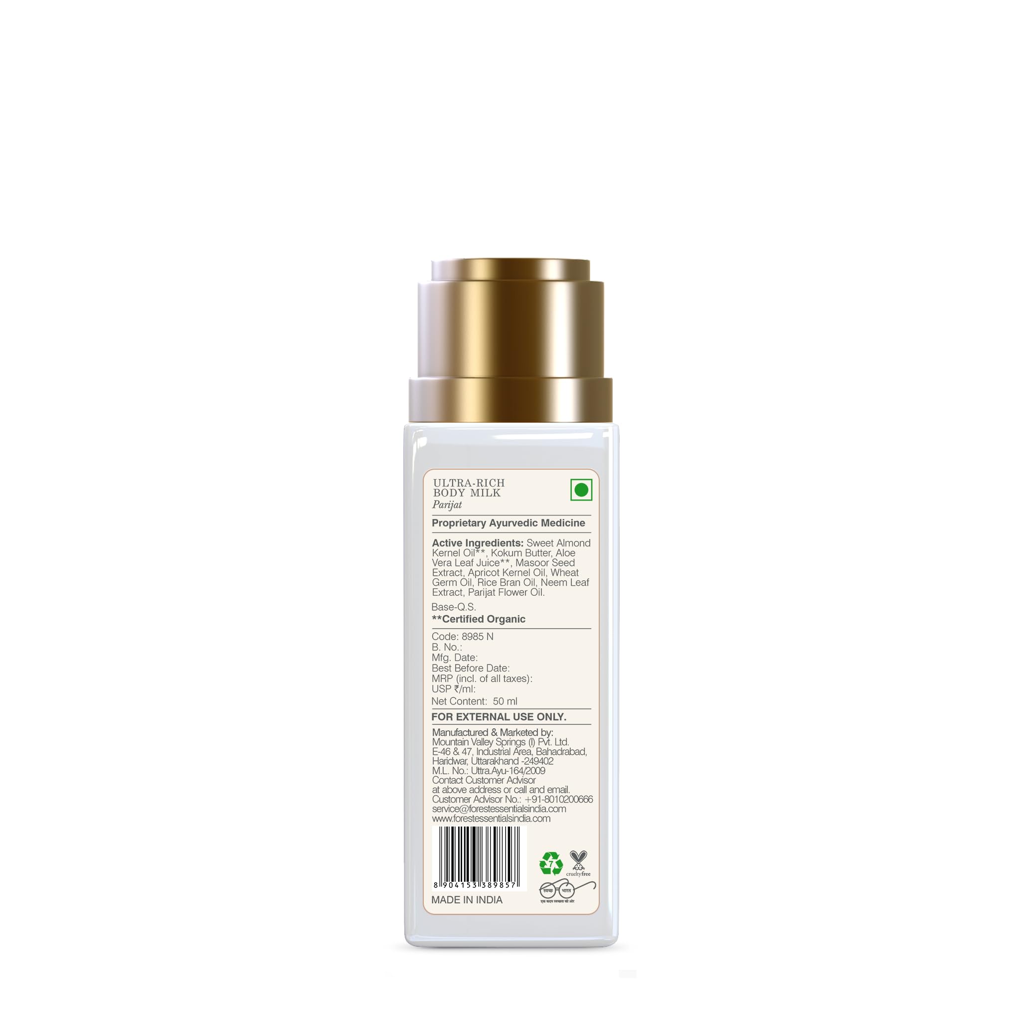 Forest Essentials Ultra Rich Body Milk Parijat – view 5