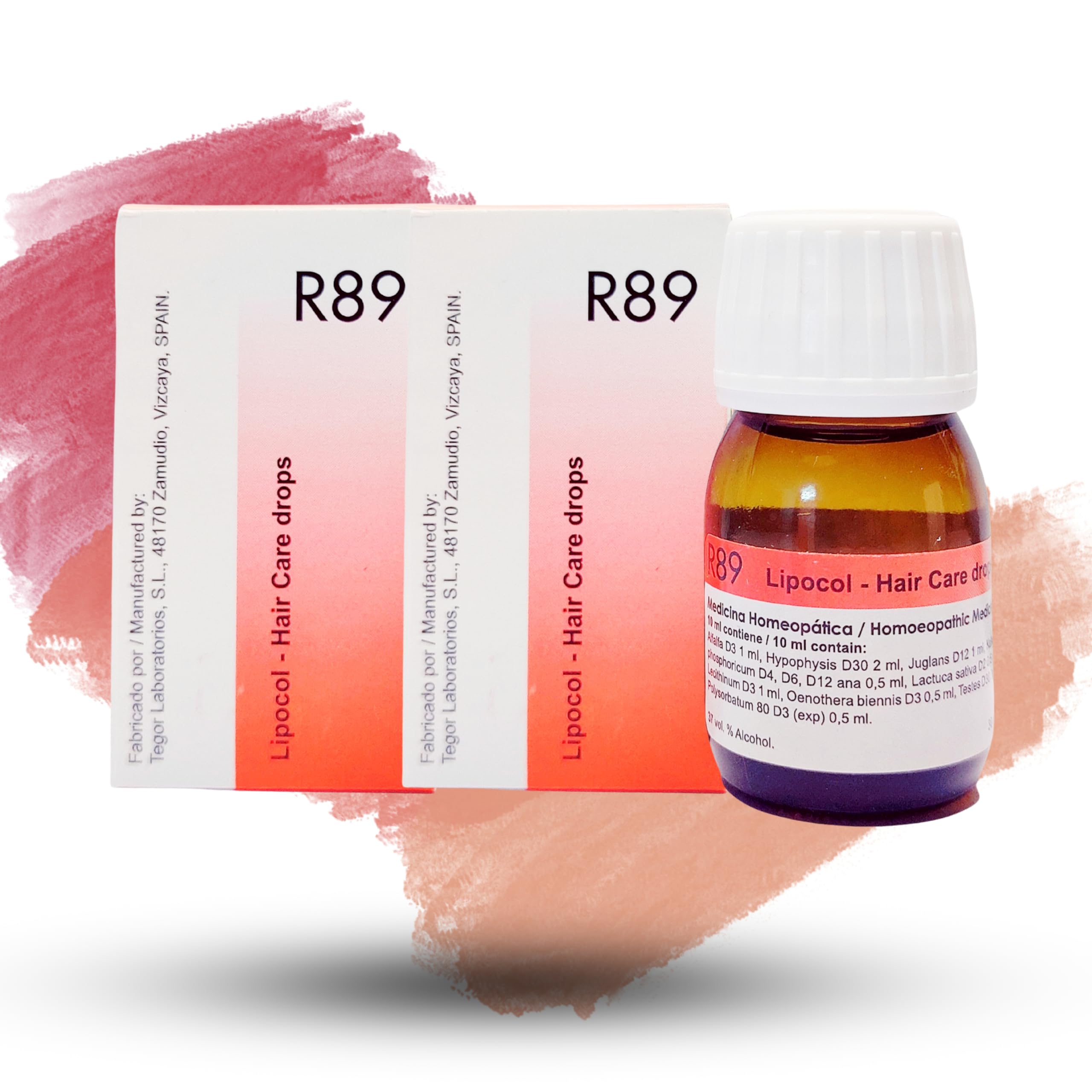 Pack of two Dr Reckeweg R89 Lipocol hair care bottles