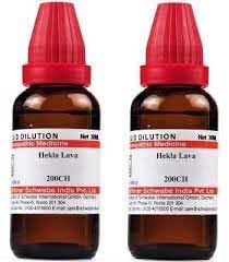 Two bottles of Hekla Lava 200 CH by Dr Willmar Schwabe