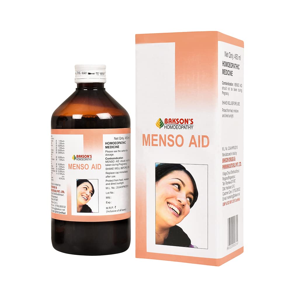 Dr. Bakshi's Bakson's Menso Aid Syrup bottle 450 ml