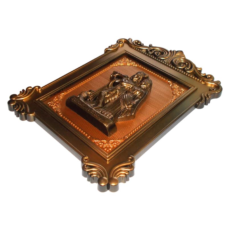 Kotak Sales Radha Krishna God Spiritual Idol Photo Frame Wall Hanging Decorative Interior Plastic Acrylic 3D Design Durable Frame Brings Positive Energy Size 34 X 23 Cm (Copper) – view 2