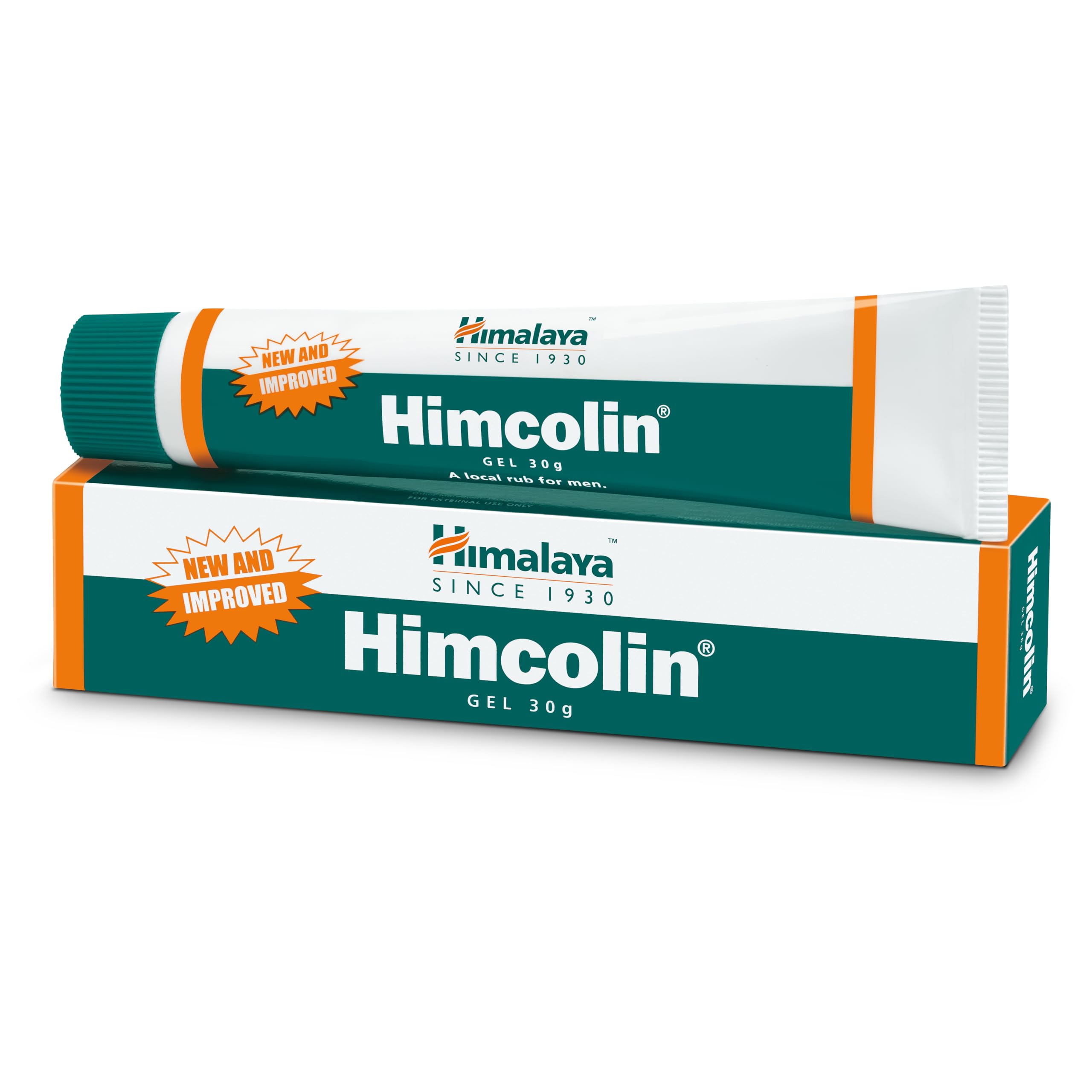 Front view of Himalaya Himcolin Gel 30 g tube
