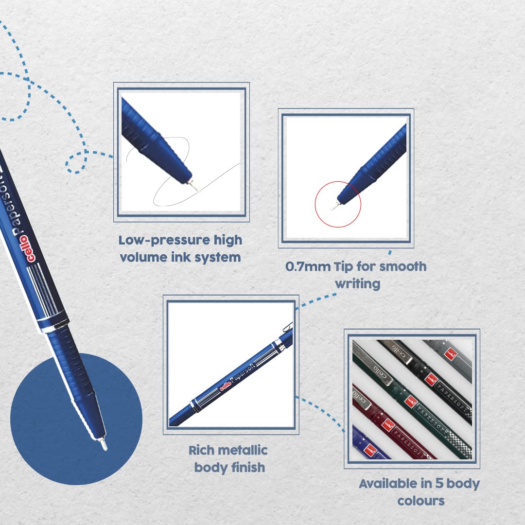 Cello Papersoft Ball Pen - (Blue) – view 3