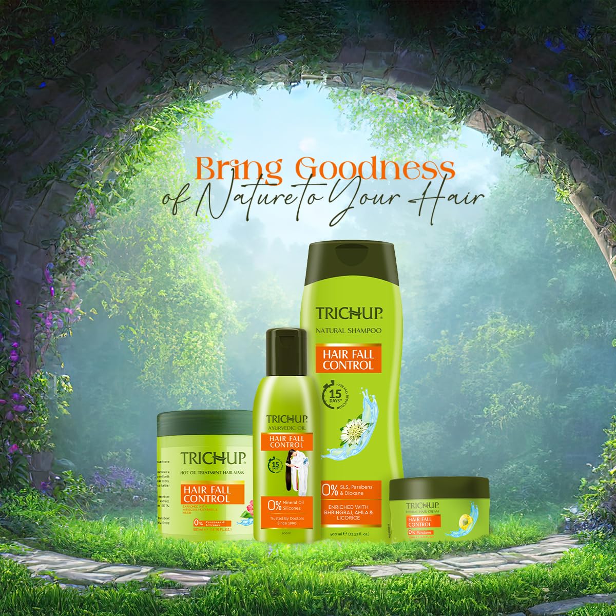 Trichup Hair Fall Control Herbal Hair Shampoo (400 ml) (Pack of 2) – view 7
