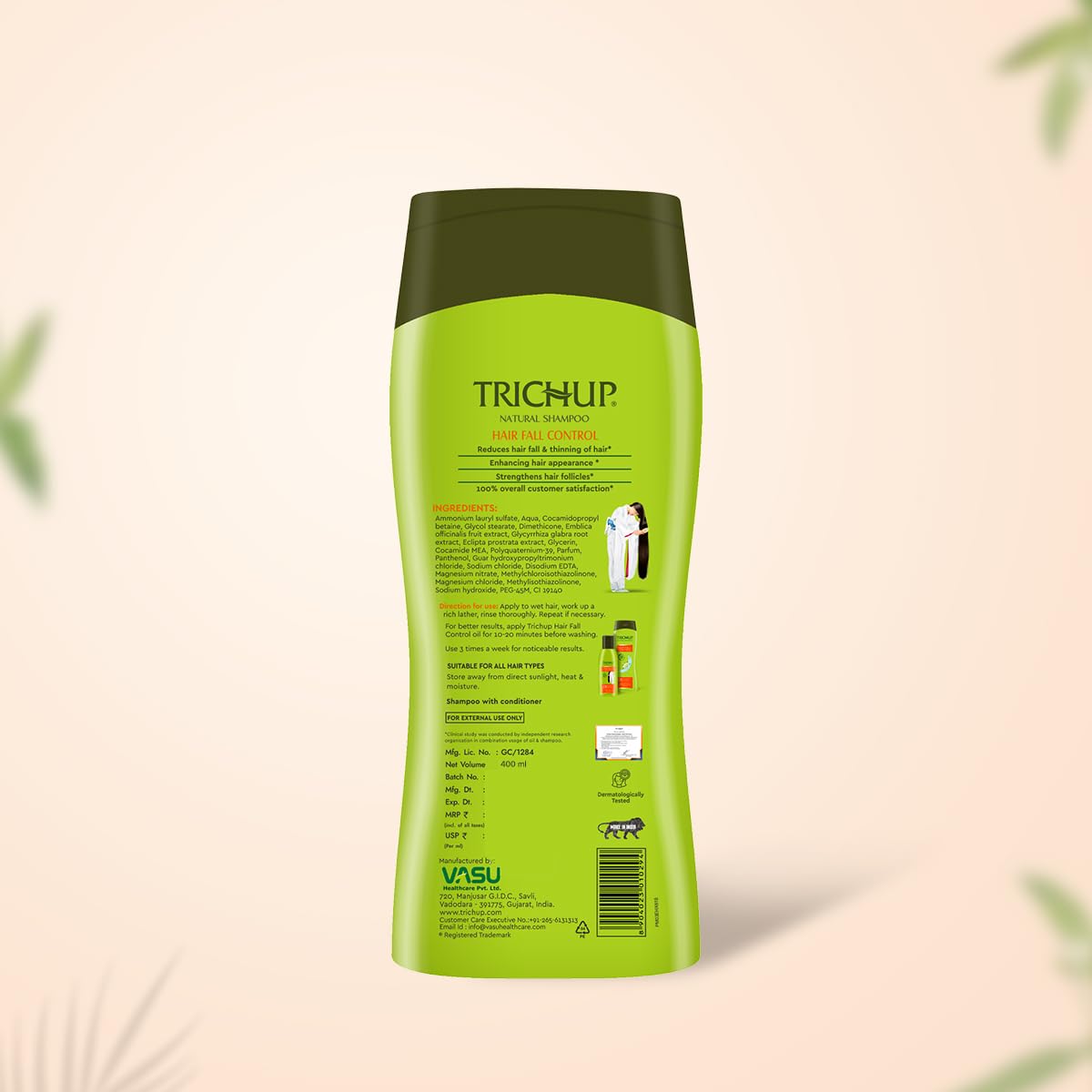Trichup Hair Fall Control Herbal Hair Shampoo (400 ml) (Pack of 2) – view 8