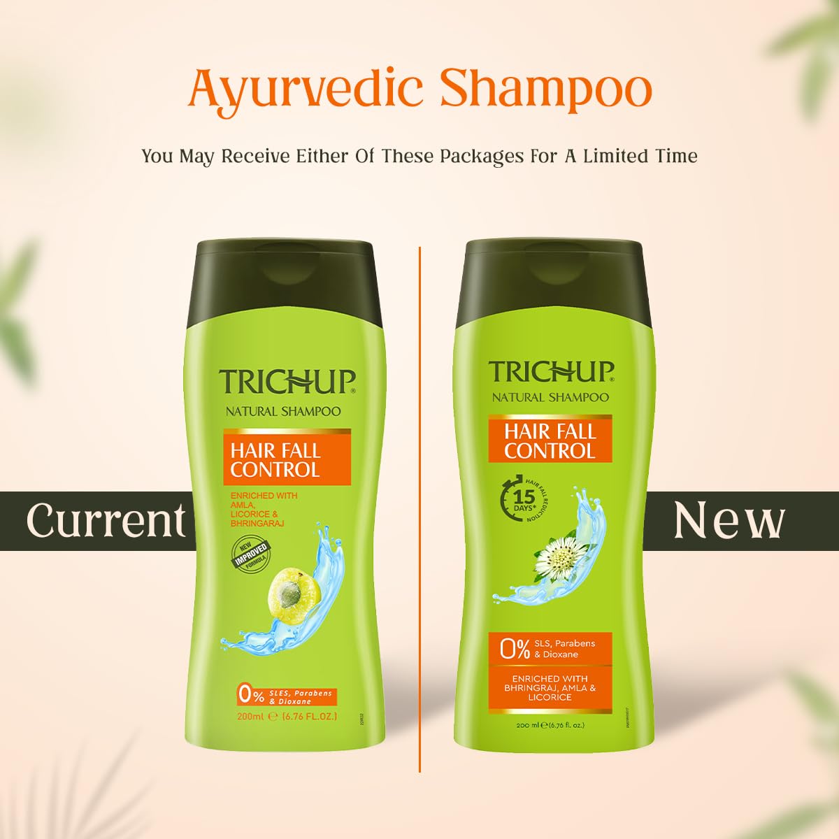 Trichup Hair Fall Control Herbal Shampoo - Enriched Amla, Licorice & Bhringaraj - Help to Reduce Hair Fall & Thinning Hair (200ml) (Pack of 2) – view 5