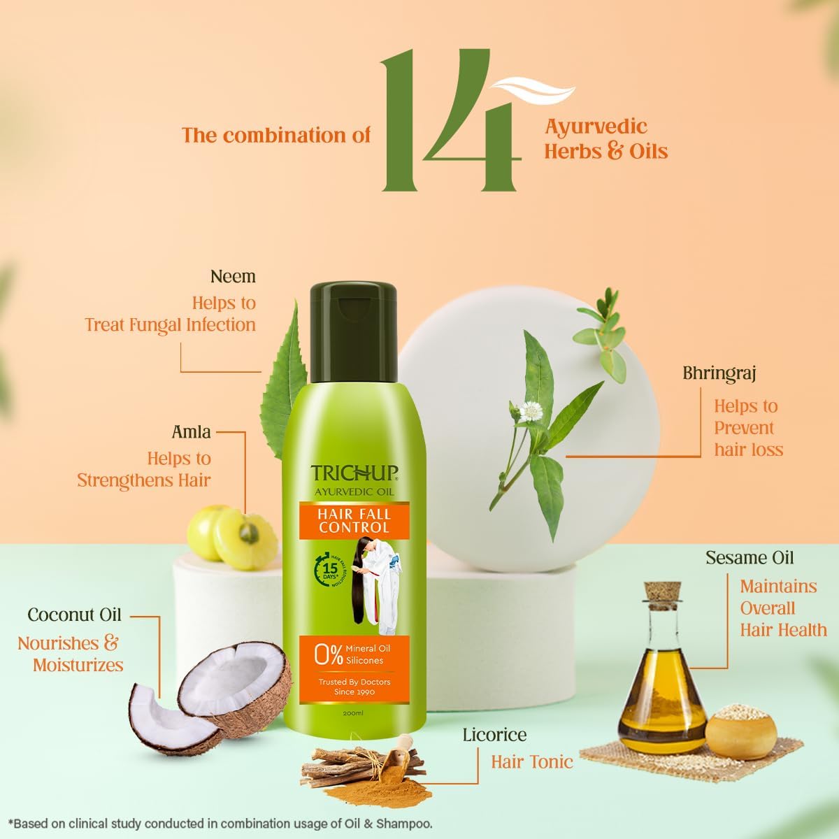 Trichup Ayurvedic Hair Fall Control Oil – view 7