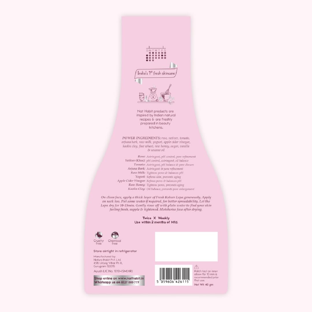 Nat Habit Gulab Khus Face Pack - Ksheer Lepa Face Mask – view 7