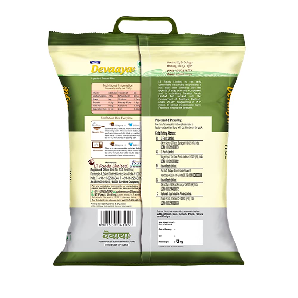 Daawat Devaaya, Long & Fluffy Grains Basmati Rice, 5 Kg – view 2