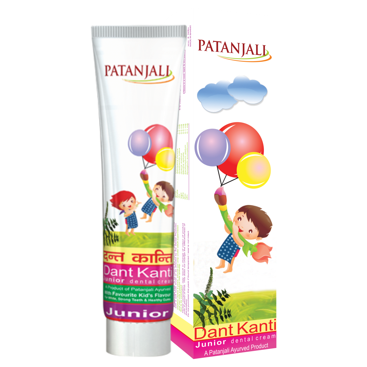 Patanjali Dant Kanti Junior Dental Cream 100 g carton pack