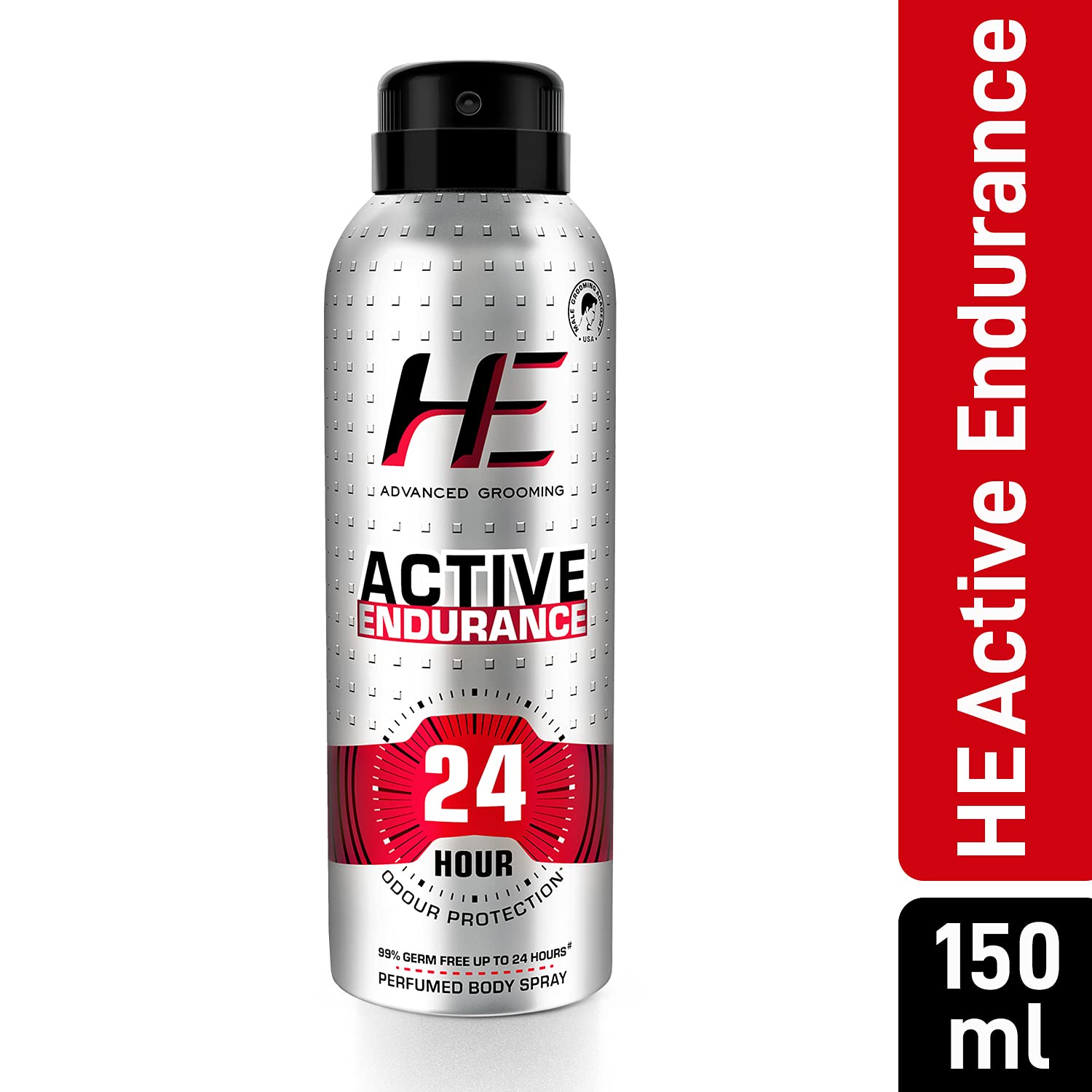 He Active Endurance Perfumed Body Spray, 150ml For Today's Active Men, 24 Hour Odor Protection* 99% Germ Free Up To 24 Hours – view 2