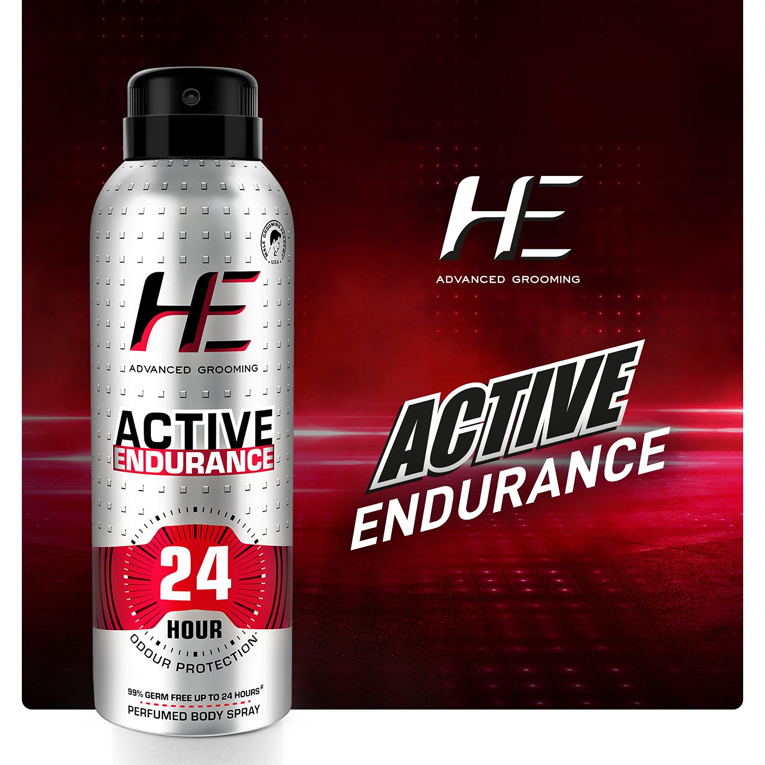 He Active Endurance Perfumed Body Spray, 150ml For Today's Active Men, 24 Hour Odor Protection* 99% Germ Free Up To 24 Hours – view 3