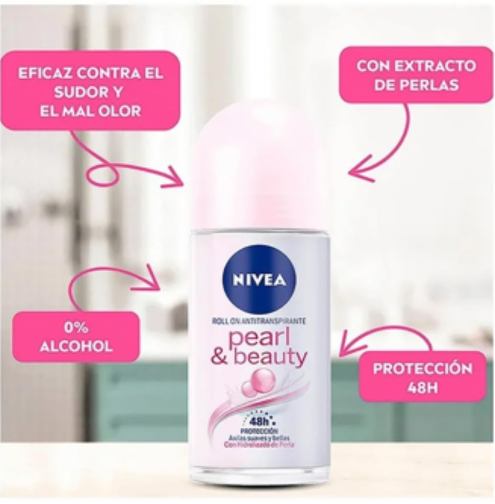 Nivea Pearl Beauty Roll-On for Women (50ml) Pack of 2 – view 3