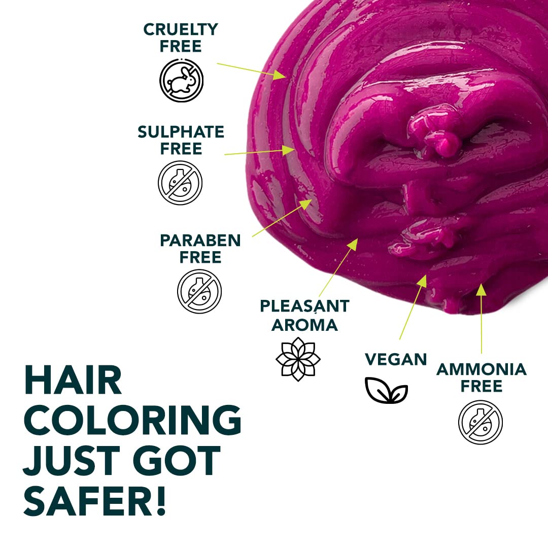Paradyes Semi-permanent Carola Pink DIY Conditioner Based Hair Colour infused with Aloe-vera, Bhringaraj, Brahmi, Almonds & Amla 120 gm – view 2
