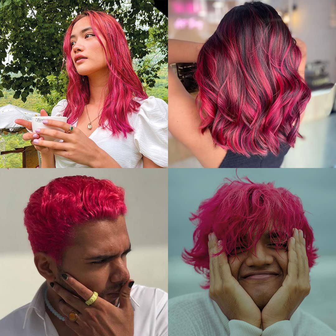 Paradyes Semi-permanent Carola Pink DIY Conditioner Based Hair Colour infused with Aloe-vera, Bhringaraj, Brahmi, Almonds & Amla 120 gm – view 3