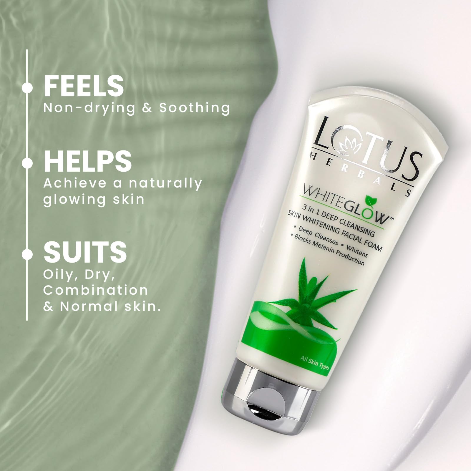 Lotus Herbals Whiteglow 3 In 1 Deep Cleaning Skin Whitening Facial Foam – view 4