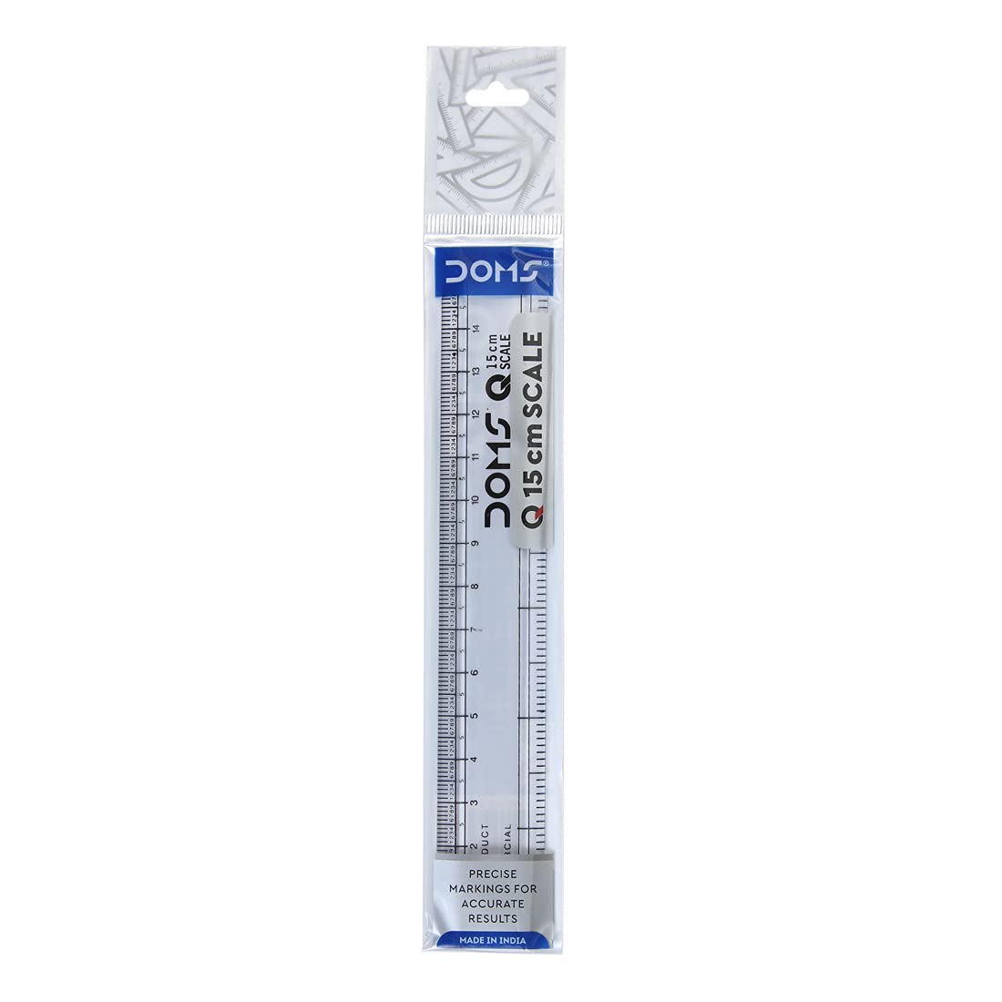 DOMS Q Series 15cm Transparent Scale (Pack of 10) – view 2