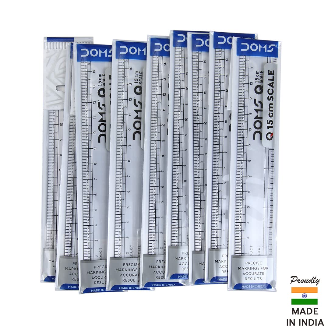 DOMS Q Series 15cm Transparent Scale (Pack of 10) – view 3