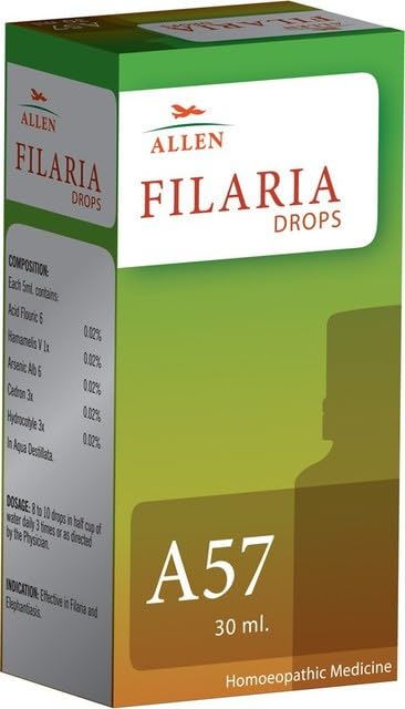 Allen A57 Filaria Drops 30 ml compact medicine bottle