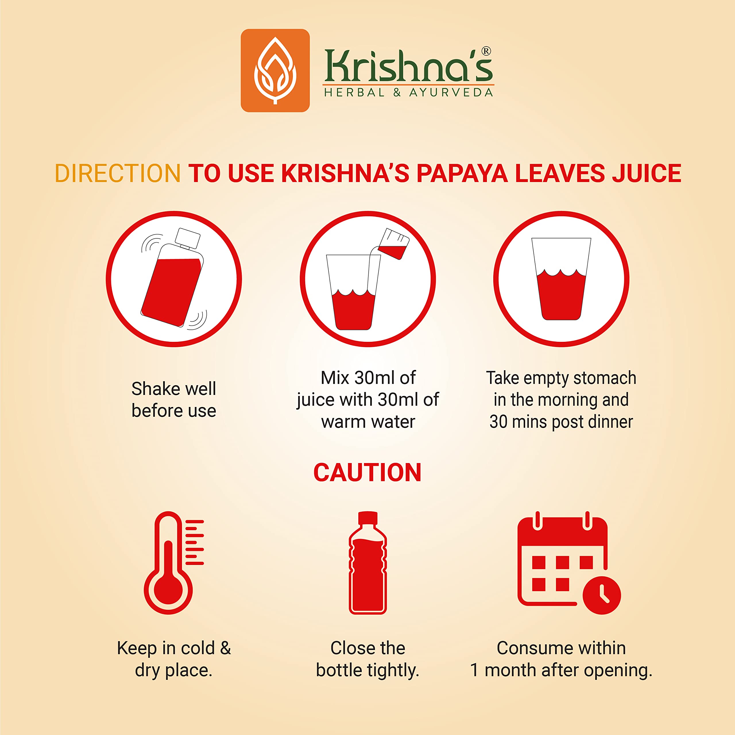 Krishna's Papaya Leaf Juice - 500 ml – view 4