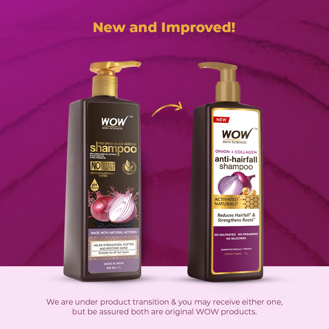 WOW Skin Science Onion + Collagen Anti-Hairfall Shampoo – view 2